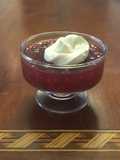 Tapioca navegada en dos vinos