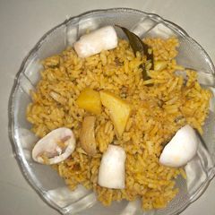 A picture of Mushroom Biryani.