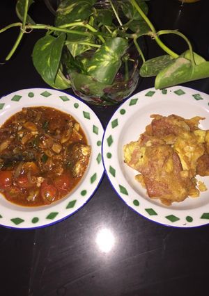 Foto resep Sarden plus telur luncheon
