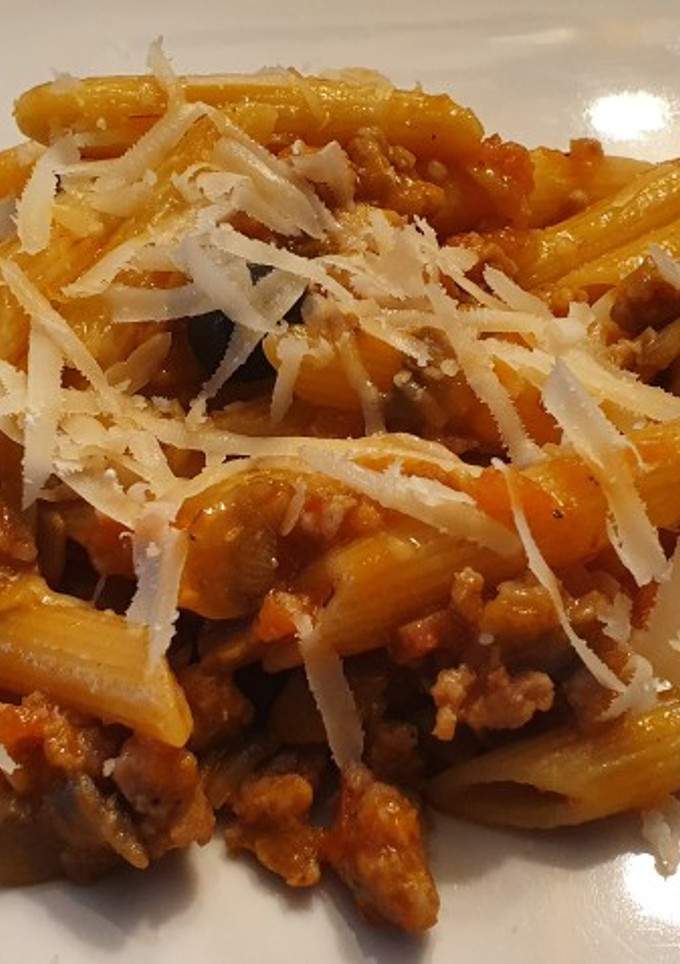 Una foto de Penne rigate alla boscaiola