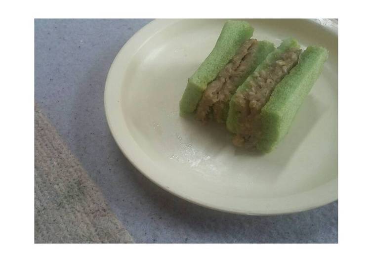 Bolu kukus pandan selai pisang homemade