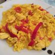 Arroz amarillo con pechuga de pollo