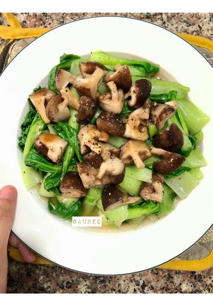 Hình của món Cải thìa - Nấm đông cô.