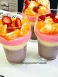 Trio choco / banane / fraise aux oranges 🍊 et fraise 🍓