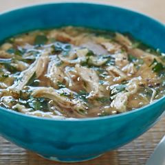 A picture of Chicken noodle soup receipe.