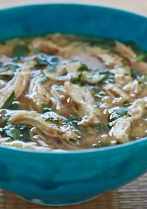 A picture of Chicken noodle soup receipe.