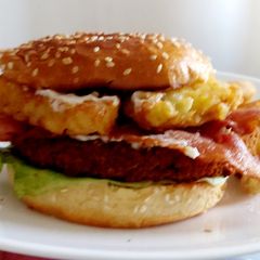My Big Chicken Burger with Bacon and Hashbrowns #Lunch#Mainmeal A picture of My Big Chicken Burger with Bacon and Hashbrowns #Lunch#Mainmeal.