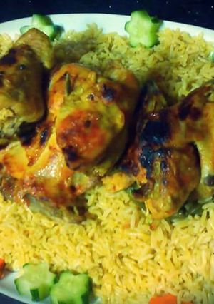 صورة لوصفة كبسه بالفراخ
