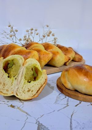 عکسی از دستور نان دوپیازه آلو 😋🤭 دوپیازه سیب زمینی