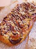 Coca brioche con crema de cacao (sin lácteos)
