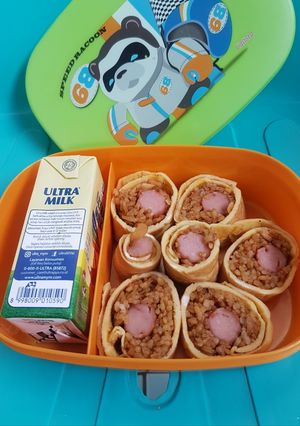 Foto resep Nasi goreng Gulung isi Sosis
