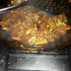 A picture of Kadai fry kathal veg.