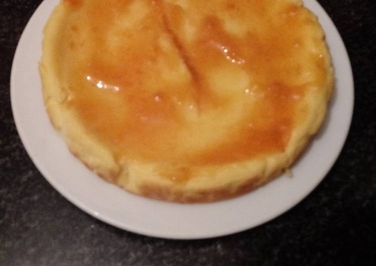 Tarta de queso con esencia de limón en la olla gm g