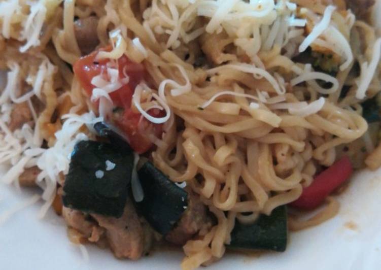 Fideos de arroz con curry
