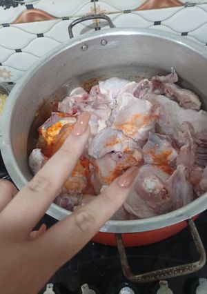 عکسی از دستور برنج مرغ