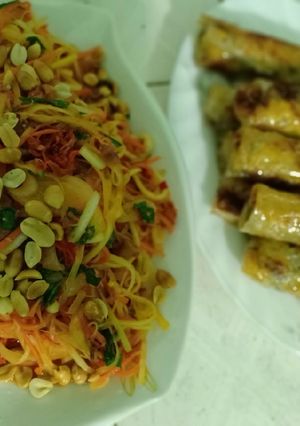 Hình của món Nộm đu đủ bò khô.