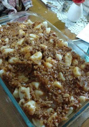 Una foto de Ñoquis con salsa bolognesa