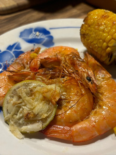 A picture of Crevettes rôties au citron vert.