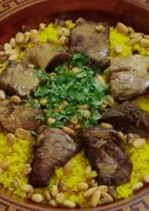 صورة لوصفة ارز بسمتي بي لحم الخروف
