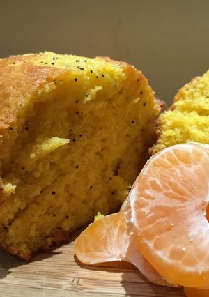 Una foto de Budín de mandarina con cáscara