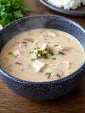 Crema de Champiñones con Pollo