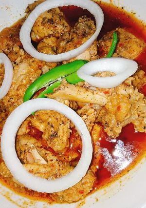 A picture of Masalydar Angara chicken.