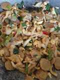 Oseng bakso jamur telur