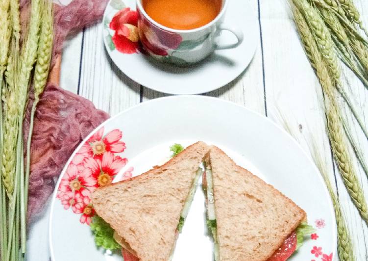 Sandwich Telur Berkeju