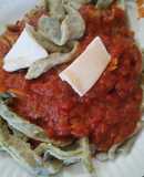Fideos caseros de rúcula