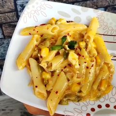 White sauce pasta A picture of White sauce pasta.
