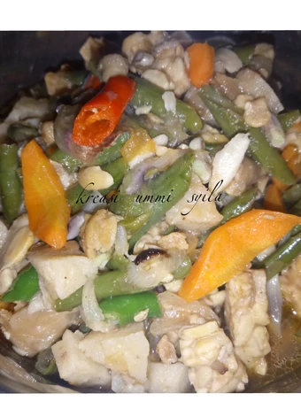 Cara Gampang Membikin Resep Tumisan campur (cangpanjang, tempe, wortel, &amp; pentol ayam) yang  Bikin Ketagihan Anti Ribet, Mantap Sekali