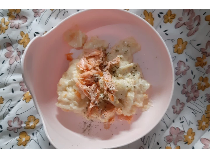 Easy Steps to Prepare Salmon Mac and Cheese (MPASI 12M+) the So Delicious You can take Joss in your mouth