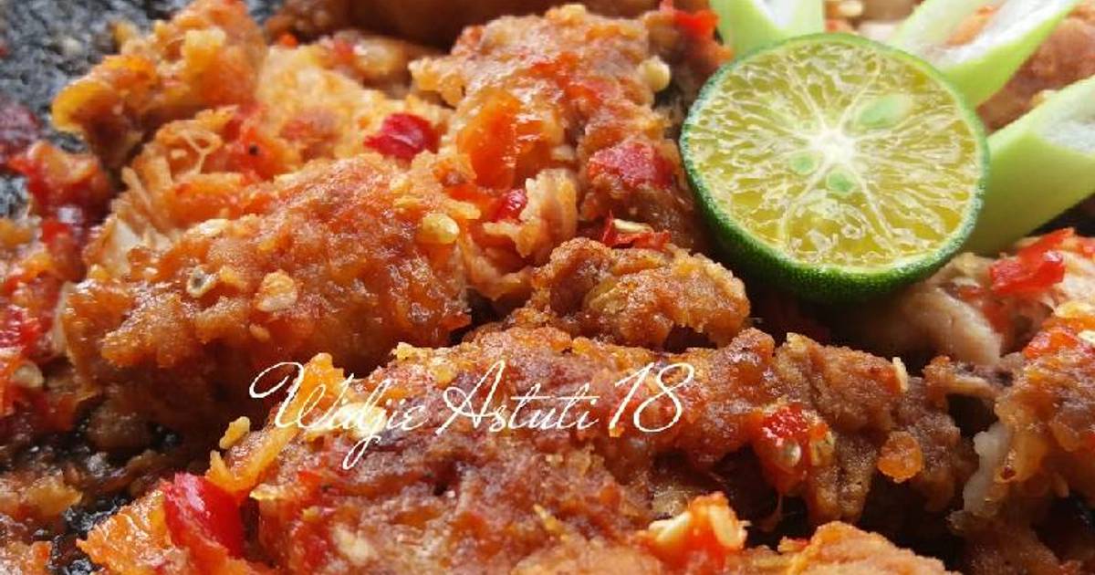 Resep Ayam Geprek Sambal Korek Oleh Widjie Astuti Cookpad