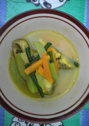 Foto resep Nila bumbu kuning + labu Siam, wortel, kacang panjang