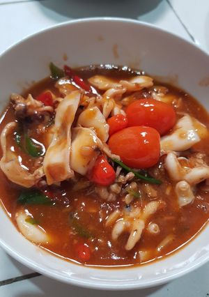 Foto resep Cumi saus padang..🦑🦑🦑