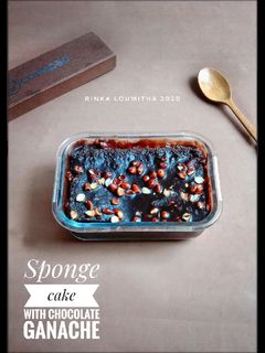 Foto resep Sponge cake with Chocolate ganache