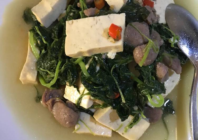 Tumis Tahu Bayam Simple enak