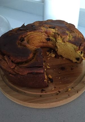 Una foto de Bizcocho de calabaza asada