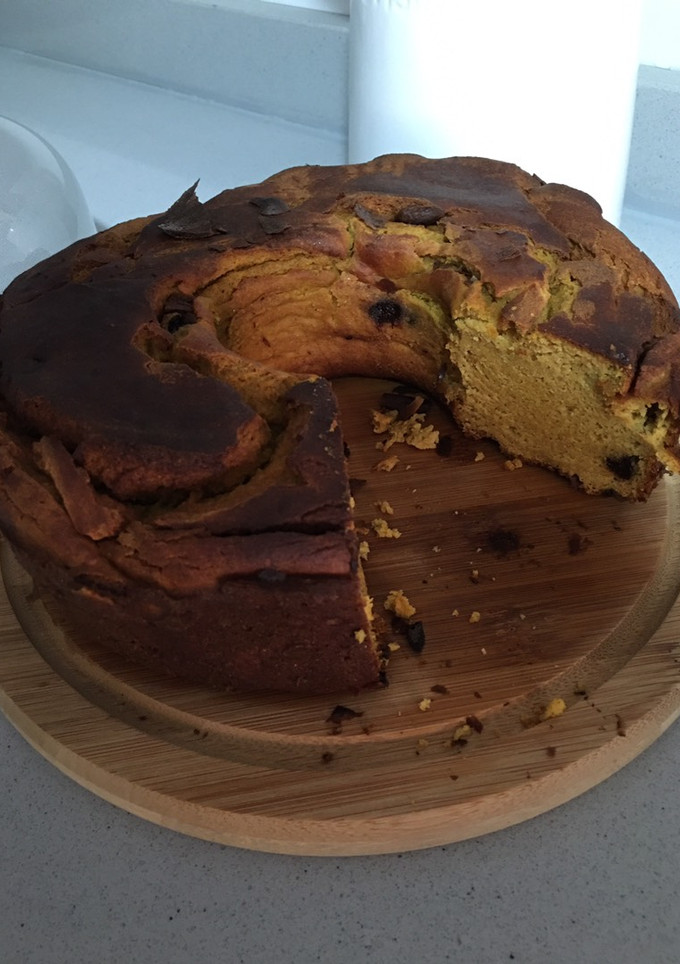 Una foto de Bizcocho de calabaza asada