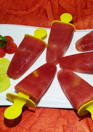 A picture of Watermelon Popsicles.