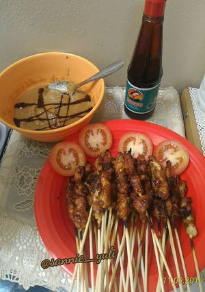 Foto resep Sate ayam bumbu kacang