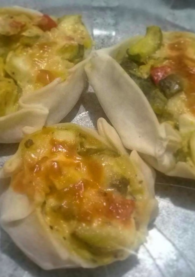 Una foto de Canastas/empanadas de zapallo verde