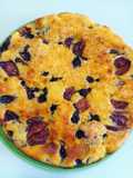 Torta allo yogurt pesche e mirtilli