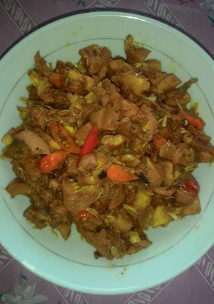 Foto resep Tumis Mandai Pedas (Kulit Buah Cempedak)