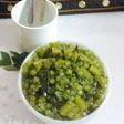 Sago pearls in green chutney