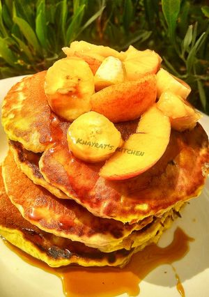 A picture of Banana pancake recipe.