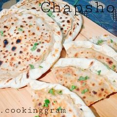 A picture of Chop Shoro Gilgit/ Hunza traditional food.