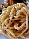 Fideos Udon al ajo y jengibre