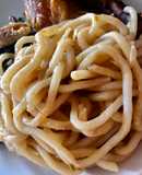 Fideos Udon al ajo y jengibre