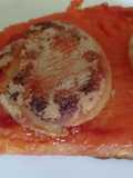 Toast de patate douce, crottin chaud et miel